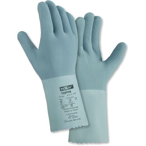 Texxor 225011 Gr.11  topline, Chemikalienschutzhandschuhe, Kat. 3 Naturlatex
