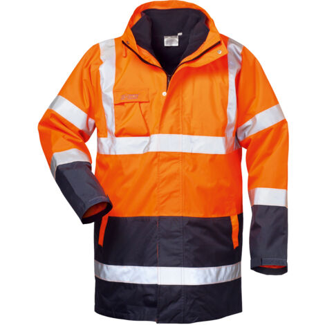 Gr .4XL (70/72) TRAVIS 4-IN-1 WARNSCHUTZPARKA ORANGE/MARINE orange TRAVIS 4- (1/4)