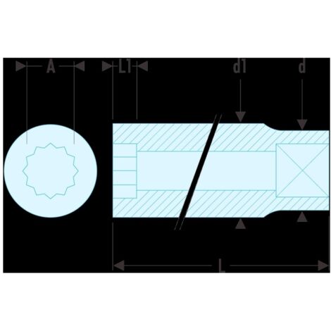 Facom R.11/32E Steckschluessel 1/4'' 12-Kant 11/32 (1/2)