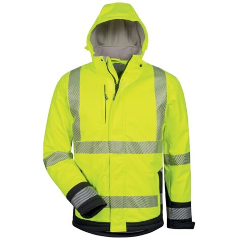 Elysee Warnschutz-Softshelljacke Melvin Gr. 4XL gelb/schwarz (1/3)