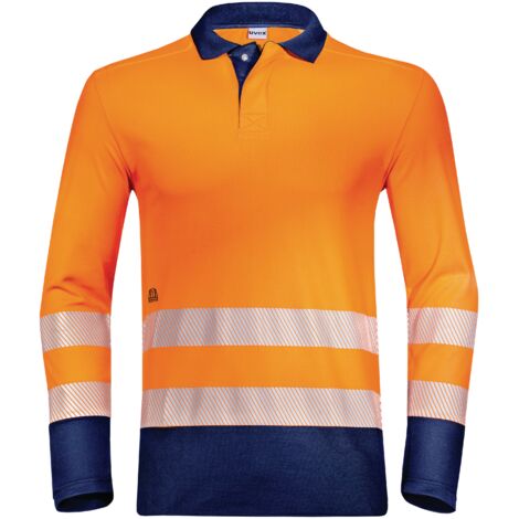 Uvex Suxxeed Construction Herren-Arbeitsshirt - Orange Männer-Langarm-Poloshirt: L (1/5)