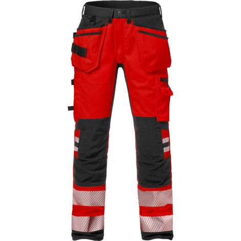 Fristads 127734-396-C66 High Vis Handwerker Stretch-Hose Kl. 2 2707 PLU Warnschu (1/2)