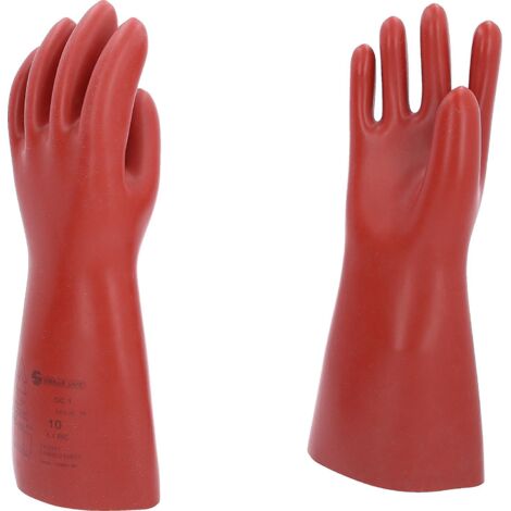 Elektriker-Schutzhandschuh mit mechanischem Schutz, Größe 10, Klasse 1, rot (1/4)