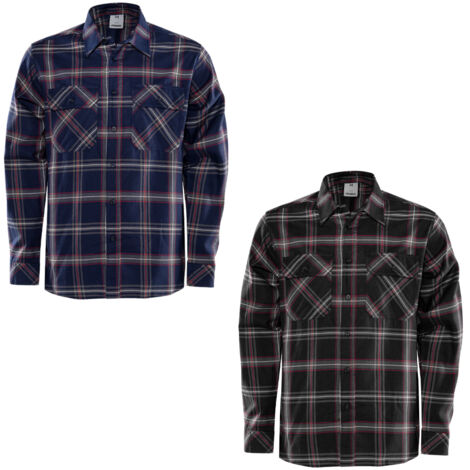 Fristads 7421 MSF Flanell-Arbeitshemd - M - Azul