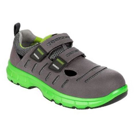 RUNNEX® S1P-ESD-Sicherheitsklettsandalen FlexStar grau/grün, 5171 Gr. 41 (1/2)