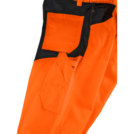 ENGEL Warnschutz Latzhose Safety Light 3545-319-1079 Gr. 50 orange/anthrazit grau