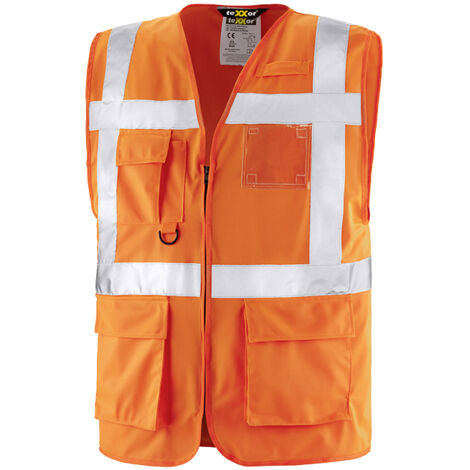 teXXor® Warnschutz-Weste DUNDAS 100% Polyester leuchtorange 4207 Gr. 7XL (1/4)