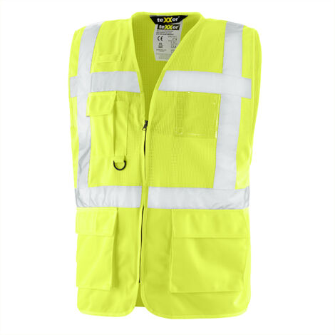 teXXor® Warnschutz-Weste AMHERST 100% Polyester leuchtgelb 4214 Gr. 3XL (1/4)