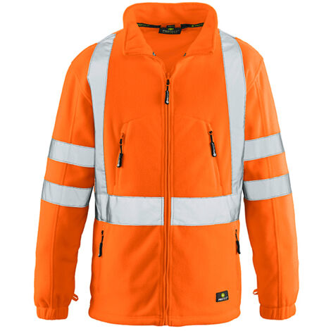 4PROTECT® 3460 4PROTECT® Warnschutz-Fleecejacke SEATTLE Gr. 5XL leuchtorange Zer (1/5)