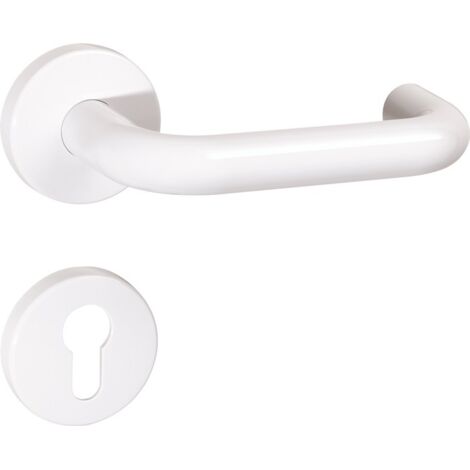 HEWI 111R01.130 90 Rosettengarnitur 111R01.130 Kunststoff 90 U-Form PZ DIN links