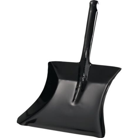 Kehrschaufel mit Düllgriff Metall schwarz lackiert Blatt L230xB260 mm