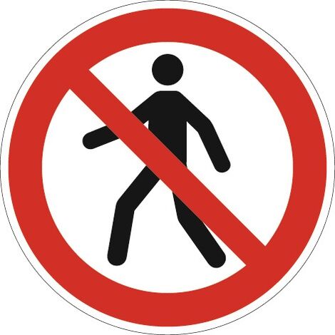 Verbotszeichen ASR A1.3/DIN EN ISO 7010 Fußgänger verboten Kunststoff (1/2)