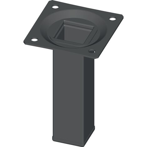 ALFER ELEMENT SYSTEM 11101-00022 Möbelfuß schwarz RAL 9005 25 x 25 mm Höhe 250 m