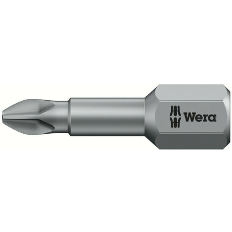 WERA 5056505001 Bit 851/1 TZ 1/4 Zoll PH 1 Länge 25 mm Torsionszone, zähhart