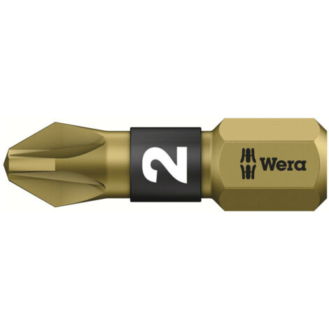 WERA 5056712001 Bit 855/1 BTH 1/4 Zoll PZD 2 Länge 25 mm BiTorsion, extrahart