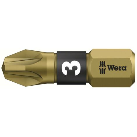 WERA 5056714001 Bit 855/1 BTH 1/4 Zoll PZD 3 Länge 25 mm BiTorsion, extrahart