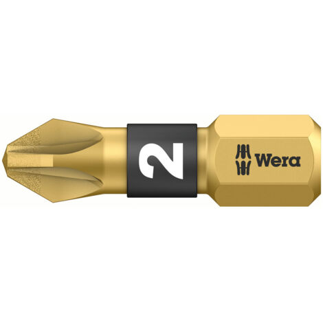 WERA 5056700001 Bit 855/1 BDC 1/4 Zoll PZD 1 Länge 25 mm BiTorsion, diamatbeschi