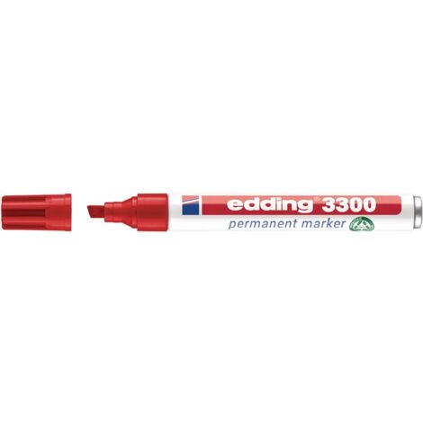 Permanentmarker 3300 rot Strichbreite 1-5mm Keilspitze EDDING (1/3)