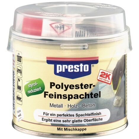 PRESTO 601211 2K-Feinspachtel prestolith® weiß, Härter rot 250 g