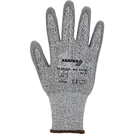 ASATEX 3711E/9 Schnittschutzhandschuhe  Größe 9 grau/grau EN 388 PSA-Kategorie I