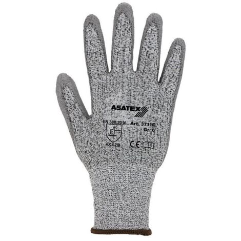 ASATEX 3711E Schnittschutzhandschuhe  Gr.08 grau/grau EN 388 Kategorie II HDPE