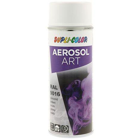 Buntlackspray AEROSOL Art verkehrsweiß glänzend RAL 9016 400ml Spraydose