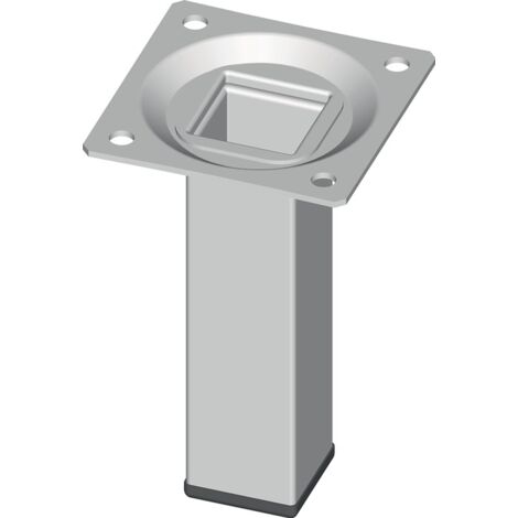 Möbelfuß weiß 25 x 25 mm Höhe 150 mm Anschraubplatte