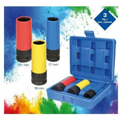 Bussole Per Avvitatore Impulsi BRILLIANT TOOLS - Set 3 Pezzi Da 17/19/21mm Per Cerchi In Lega - Foto 14