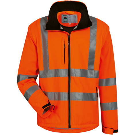 Gr .M (50/52) TYLER WARNSCHUTZ-SOFTSHELLJACKE orange TYLER HIGH VIS SOFTSHEL (1/2)