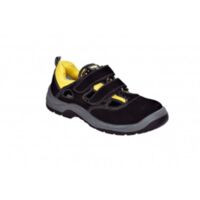 teXXor® S1-Sicherheitsklettsandalen ROMANS schwarz/gelb 611542 Gr.42