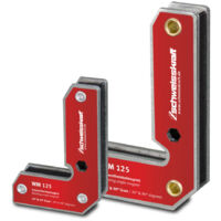 Schweißkraft Winkelmagnete WM 125 (2 Stück, Winkel 90°+270°Haltekraft 9 + 14 kg)