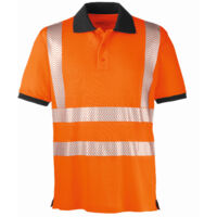 Warnschutzpoloshirt Orlando Größe 3XL leuchtorange/grau 4PROTECT