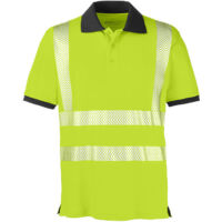 4PROTECT® Warnschutz-Poloshirt ORLANDO leuchtgelb/grau 3434 Gr. 6XL