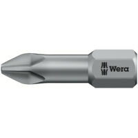 WERA 5056510001 Bit 851/1 TZ 1/4 Zoll PH 2 Länge 25 mm Torsionszone, zähhart