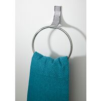Sparkle Chrome Bathroom Towel Ring Holder - Silver