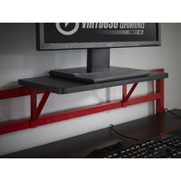 Rogue Gaming Desk with 2 hooks in Black & Red - Black/Red