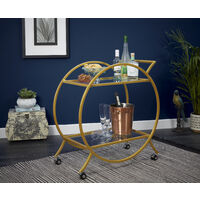 Gold Drinks Trolley - Gold