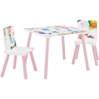 Mermaid Kids Table and Chairs Set - Multi