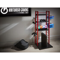 Black and Red Virtuoso Accessory Gaming Tower - Black and Red