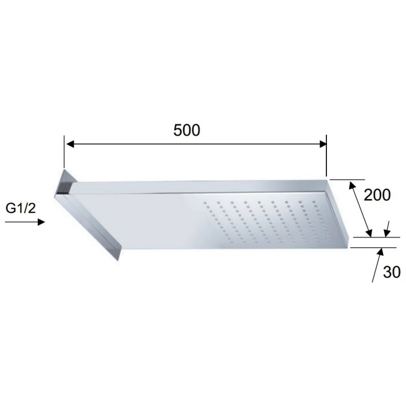 Soffione Doccia Luxy Inox 316 25,5 cm Acciaio Inox Tondo Spazzolato