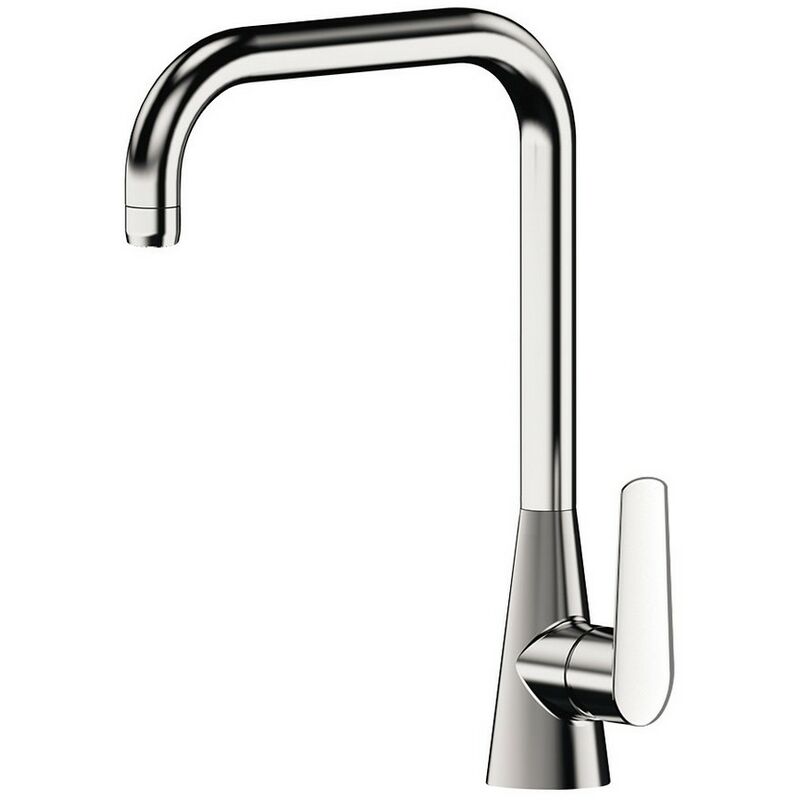 Miscelatore Per Lavello Bocca Alta Girevole Acciaio Spazzolato Con Risparmio Ac Qua Serie Texas 87072808