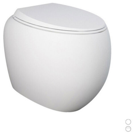 Vaso filo muro cloud rimless fissaggio nascosto bianco alpino