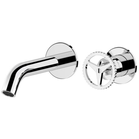 Miscelatore a incasso lavabo, su due piastre tonde bocca 17 cm - serie Chrono (1/3)