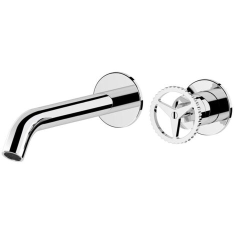 Miscelatore a incasso per lavabo su due piastre tonde bocca 19 cm - serie Chrono (1/3)