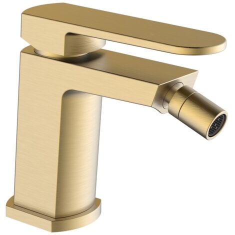 Miscelatore bidet oro opaco con piletta click clack - serie Venere