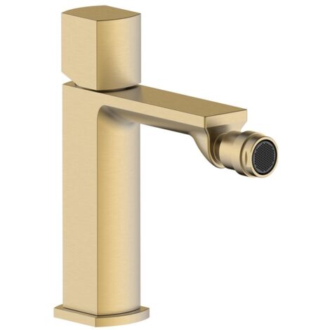 Miscelatore bidet oro opaco con risparmio acqua e piletta click clack - serie Marte