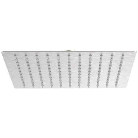 Soffione quadrato 25 x 25 cm acciaio spazzolato - serie Giove (1/2)