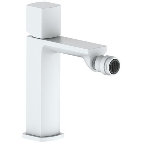 Miscelatore bidet bianco con risparmio acqua e piletta click clack - serie Marte