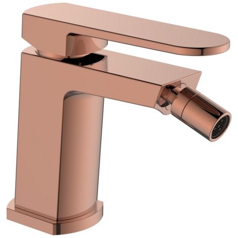 Miscelatore bidet rame lucido con piletta click clack - serie Venere