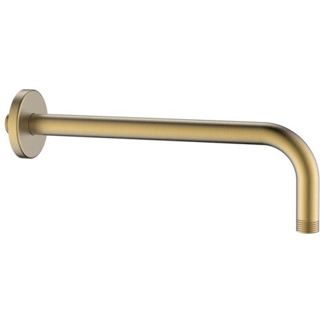 Braccio doccia tondo 30 cm oro opaco con attacco universale